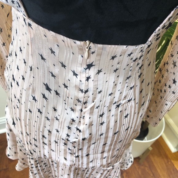 Boohoo Nights Pink Star Long-sleeve Back-out High-low Mini Dress 2 - Picture 6 of 8